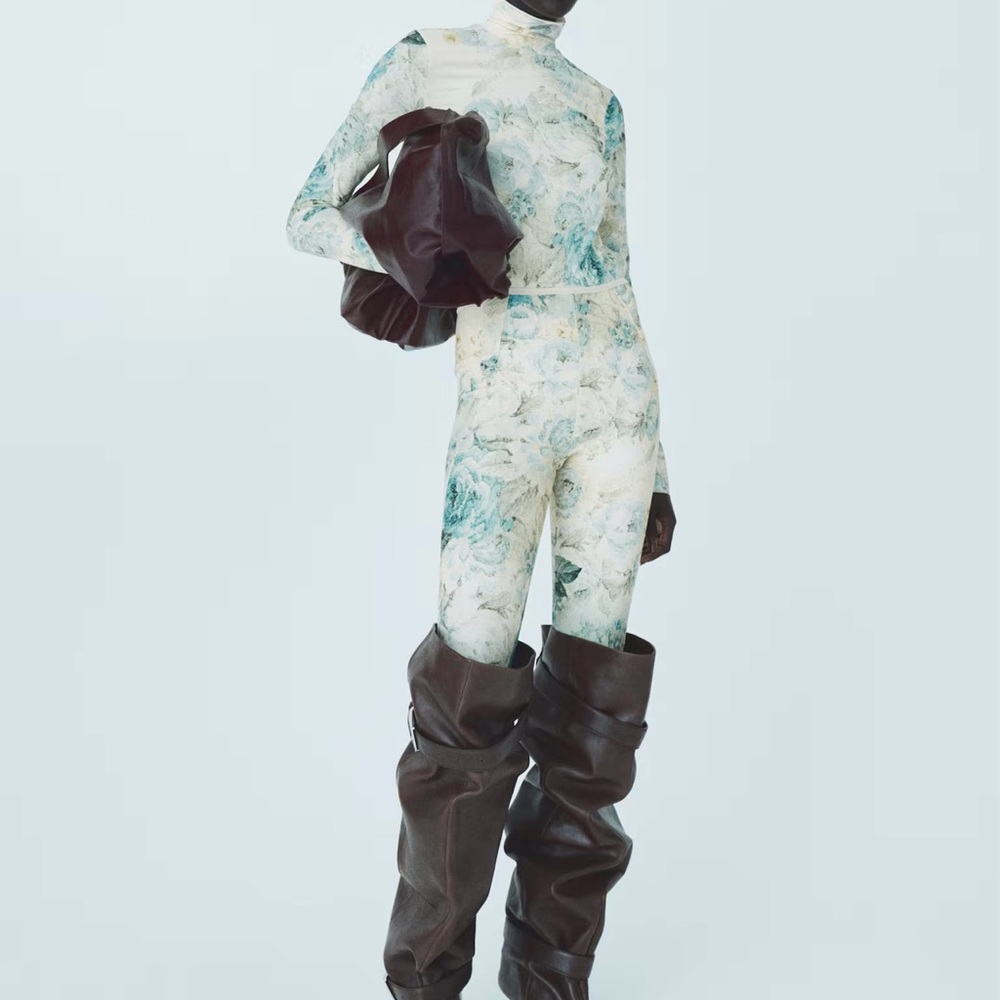 NWOT H&M Studios Floral Long Sleeve Turtleneck